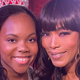 The author and Miss New York International, Ashley Lyles, left, with Angela Bassett